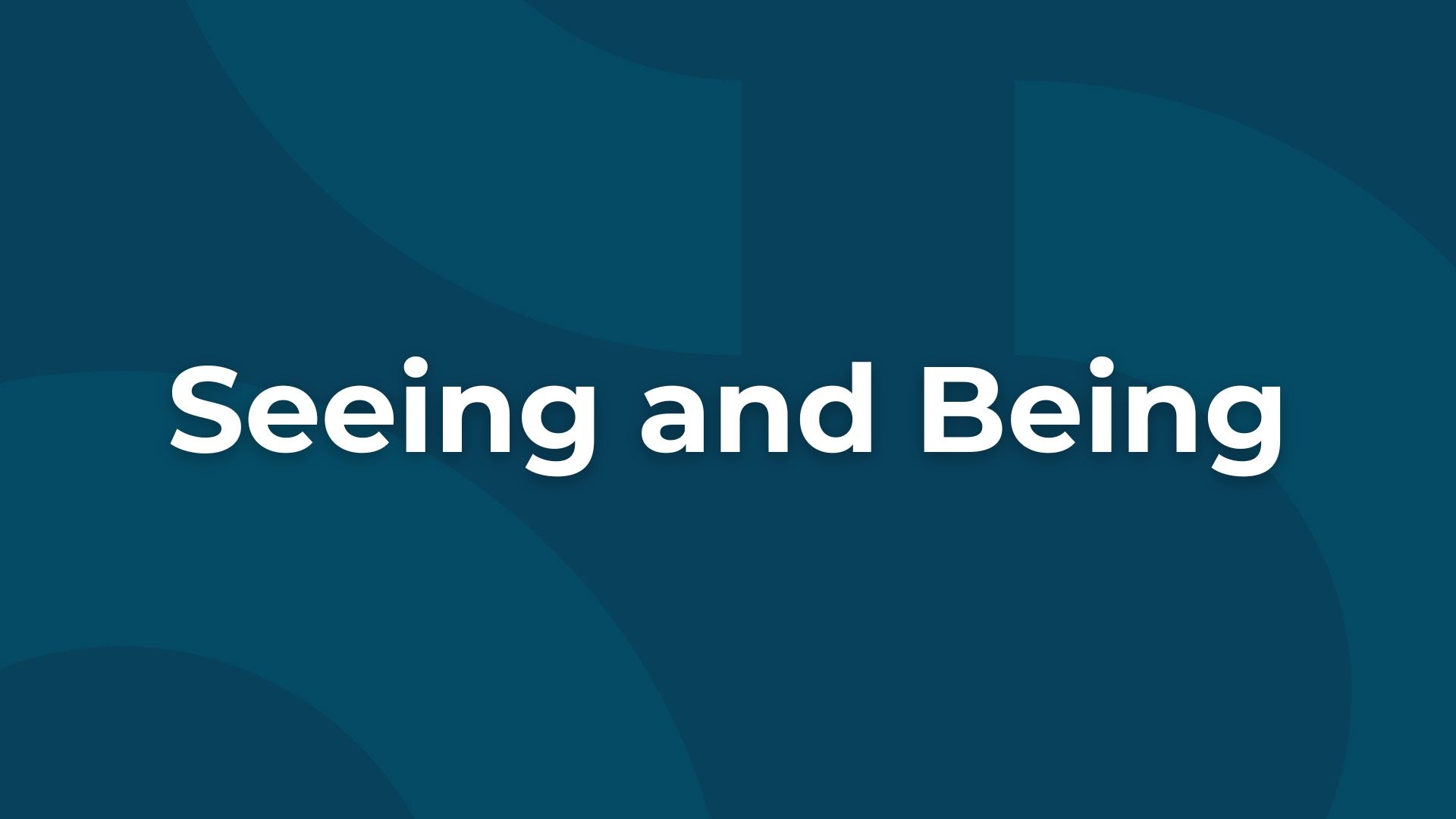 Seeing and Being